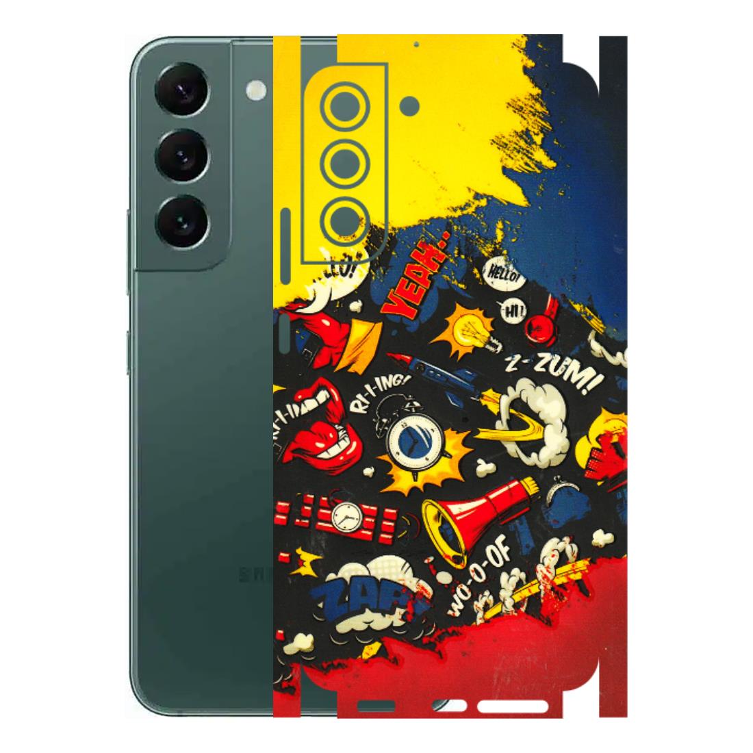 Samsung A/S Series Phone Skins (All Models) - Pacific Doodle Art - 3D Embossed Finish (L-120) Samsung Galaxy S22 Plus