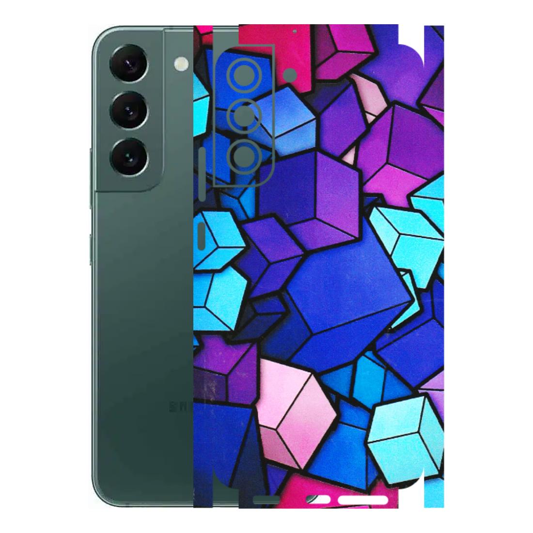Samsung A/S Series Phone Skins (All Models) - Cube Doodle - 3D Embossed Finish (L-141) Samsung Galaxy S22 Plus