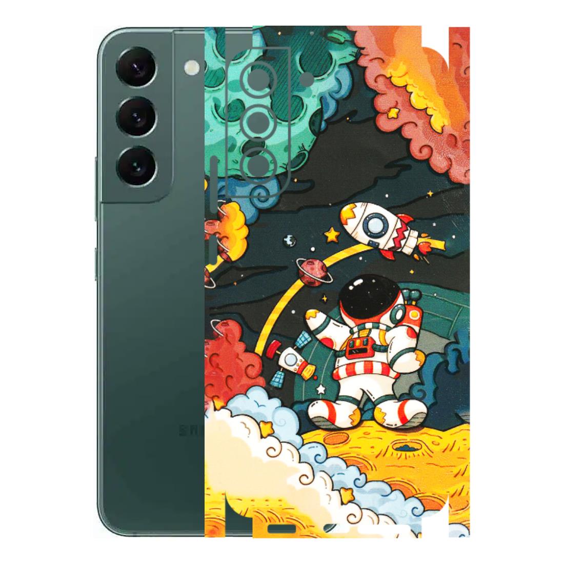Samsung A/S Series Phone Skins (All Models) - Astronauts & Spaceship - 3D Embossed Finish (L-145) Samsung Galaxy S22 Plus