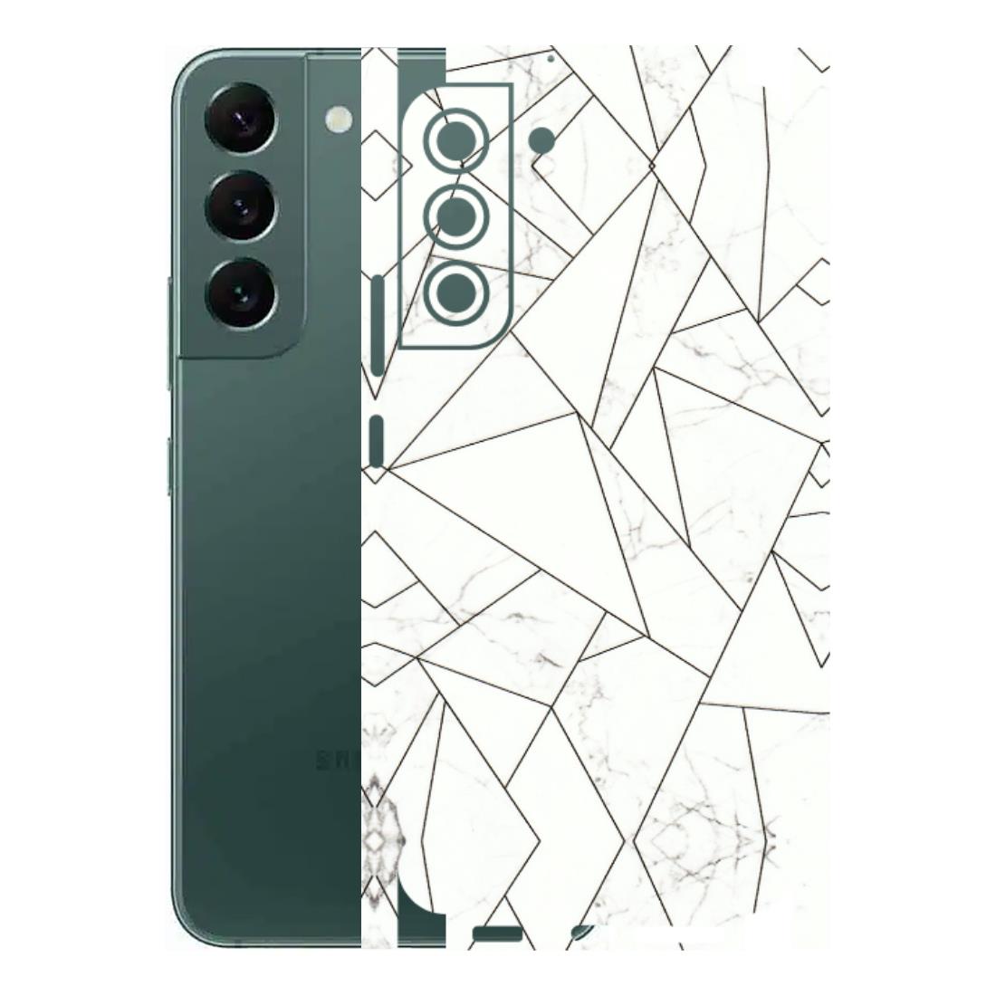 Samsung A/S Series Phone Skins (All Models) - Luxury White Marble Effect - 3D Embossed Finish (L-168) Samsung Galaxy S22 Plus