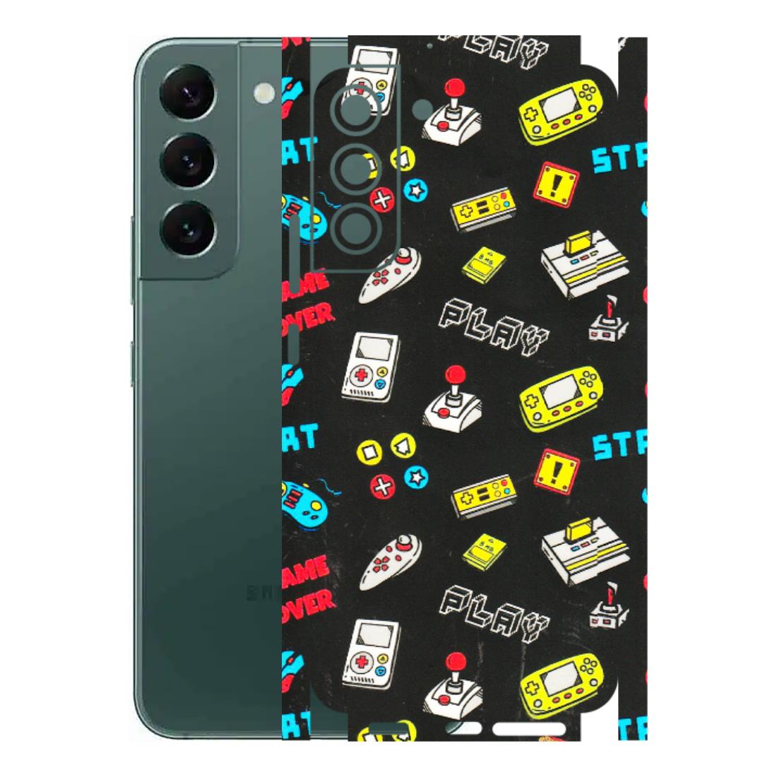 Samsung A/S Series Phone Skins (All Models) - Gaming Doodles - 3D Embossed Finish (L-224) Samsung Galaxy S22 Plus