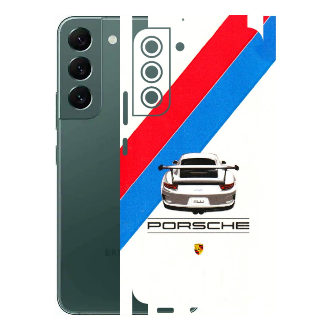 Samsung A/S Series Phone Skins (All Models) - Porche Car Sober Logo - 3D Embossed Finish (L-248) Samsung Galaxy S22 Plus