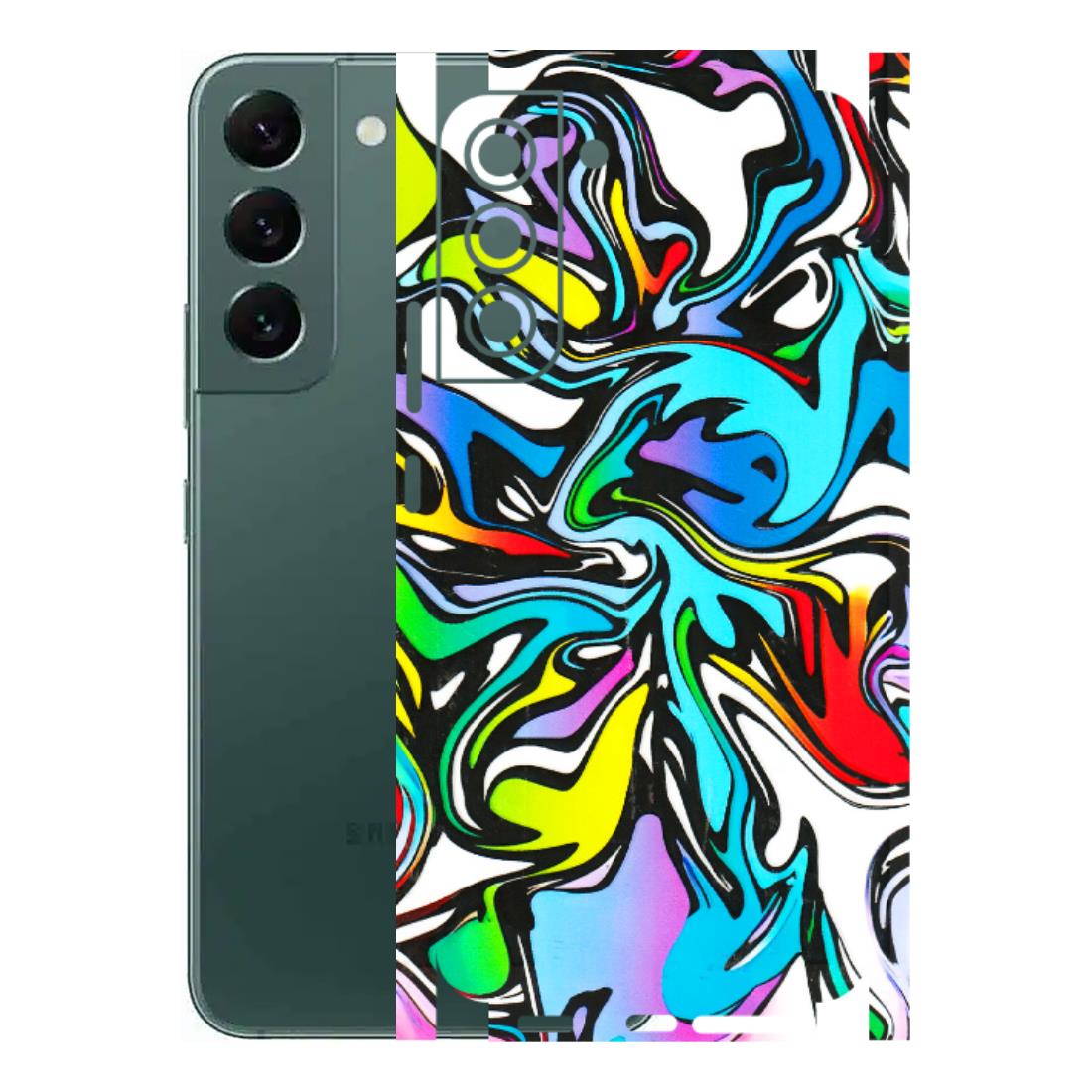 Samsung A/S Series Phone Skins (All Models) - Abstract Colour Paints - 3D Embossed Finish (L-271) Samsung Galaxy S22 Plus