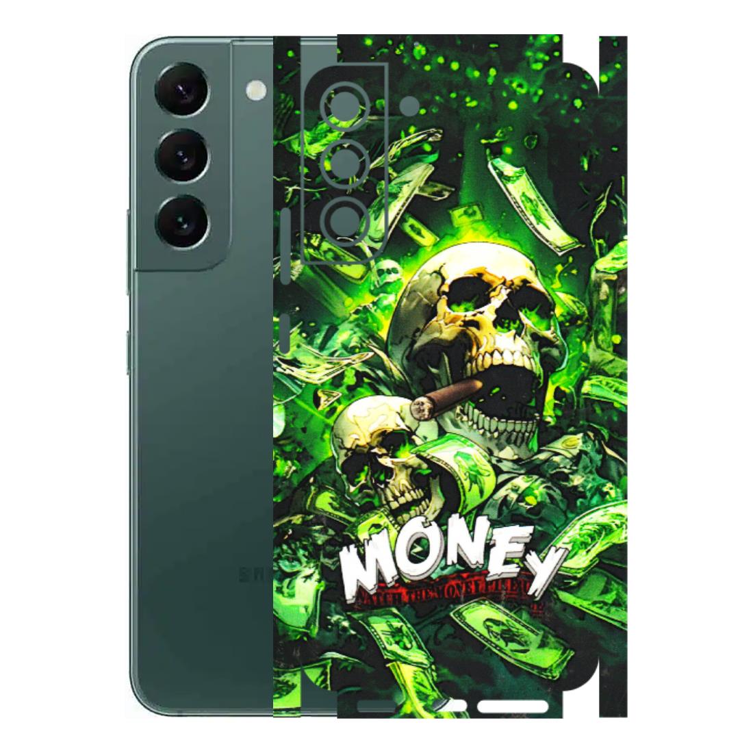 Samsung A/S Series Phone Skins (All Models) - Skull Money - 3D Embossed Finish (L-303) Samsung Galaxy S22 Plus