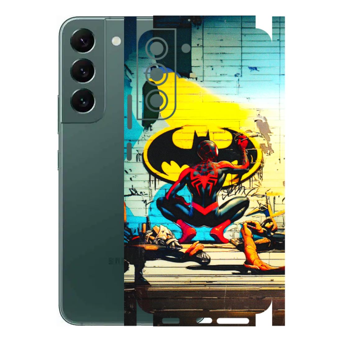 Samsung A/S Series Phone Skins (All Models) - New Spiderman Bat Logo - 3D Embossed Finish (L-309) Samsung Galaxy S22 Plus