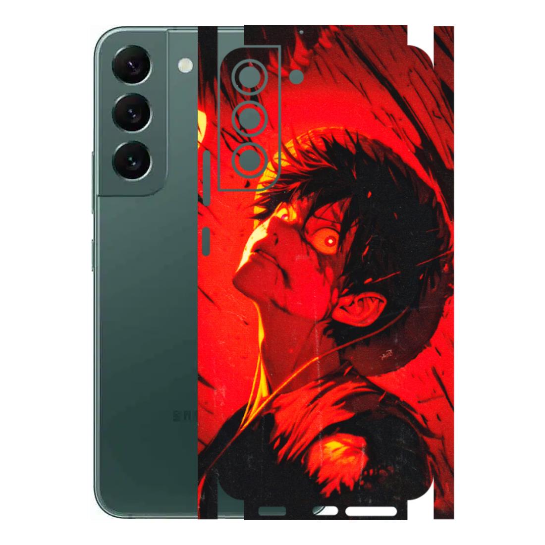 Samsung A/S Series Phone Skins (All Models) - D.Luffy Power Up One Piece Anime - 3D Embossed Finish (L-326) Samsung Galaxy S22 Plus