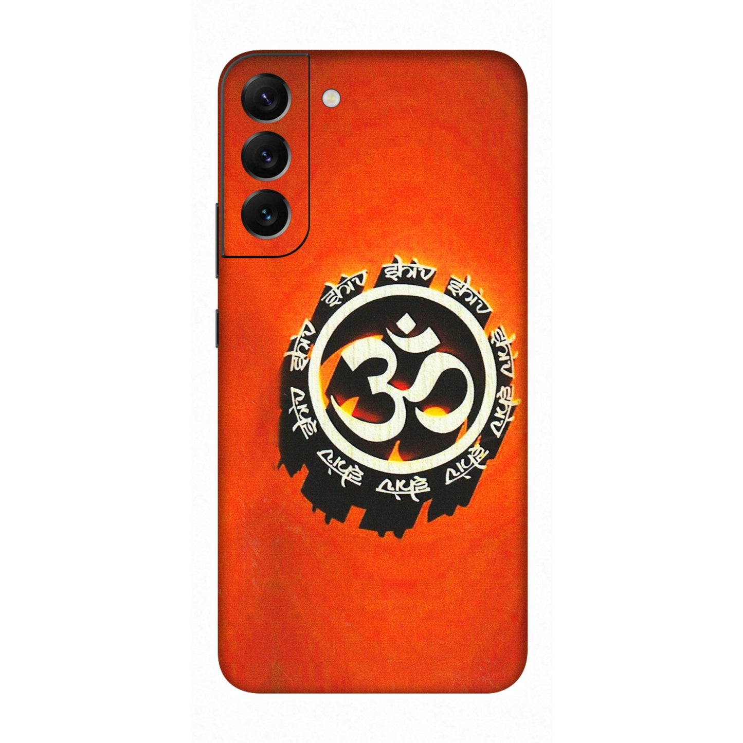 Samsung A/S Series Phone Skins (All Models) - Aum Shiv Orange - 3D Embossed Finish (L-32) Samsung Galaxy S22 Plus