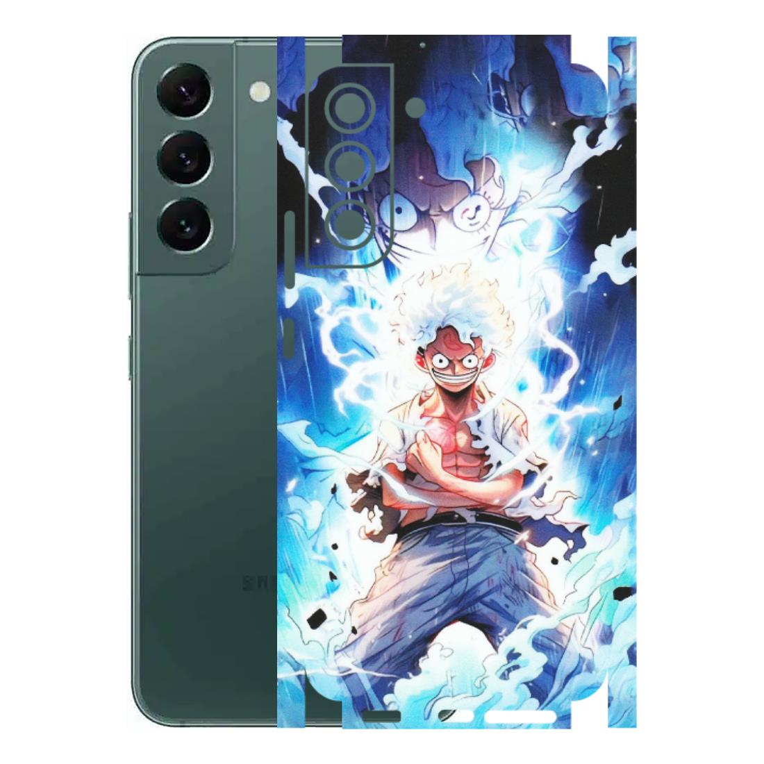 Samsung A/S Series Phone Skins (All Models) - Blue Thunder Luffy Anime - Matte Finish (M-132) Samsung Galaxy S22 Plus