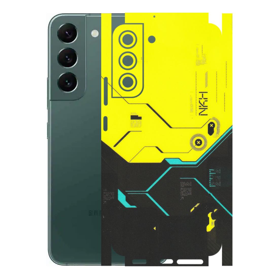 Samsung A/S Series Phone Skins (All Models) - Black Yellow Technica - Matte Finish (M-53) Samsung Galaxy S22 Plus