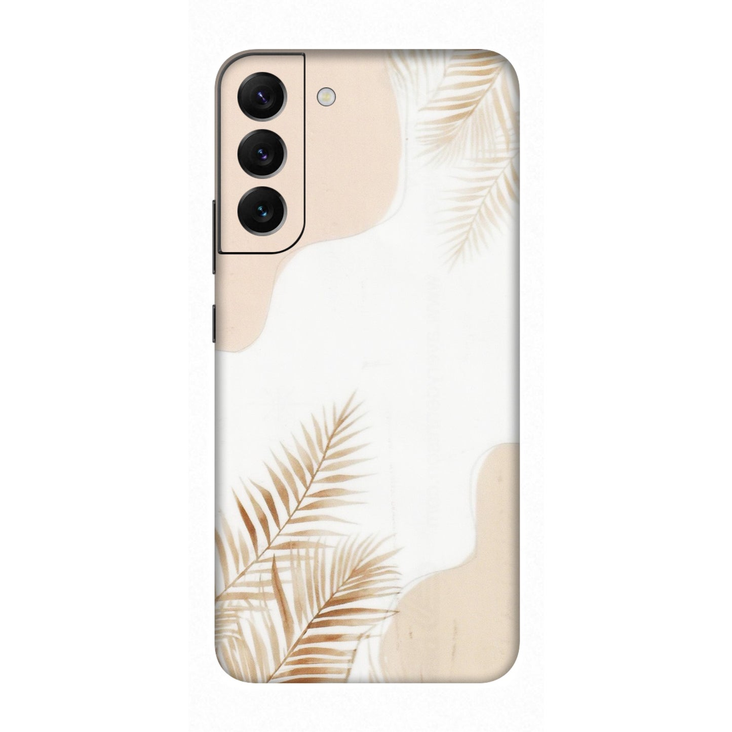 Samsung A/S Series Phone Skins (All Models) - Gold Petals Abstract - Transparent Finish (T-08) Samsung Galaxy S22 Plus