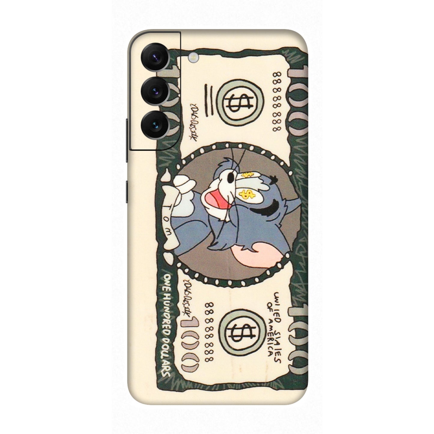 Samsung A/S Series Phone Skins (All Models) - One Hundred Dollar Tom - Transparent Finish (T-16) Samsung Galaxy S22 Plus
