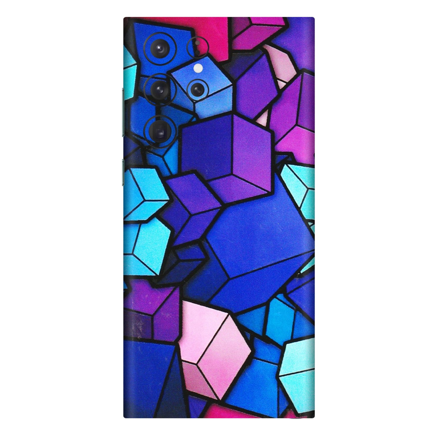 Samsung A/S Series Phone Skins (All Models) - Cube Doodle - 3D Embossed Finish (L-141) Samsung Galaxy S22 Ultra