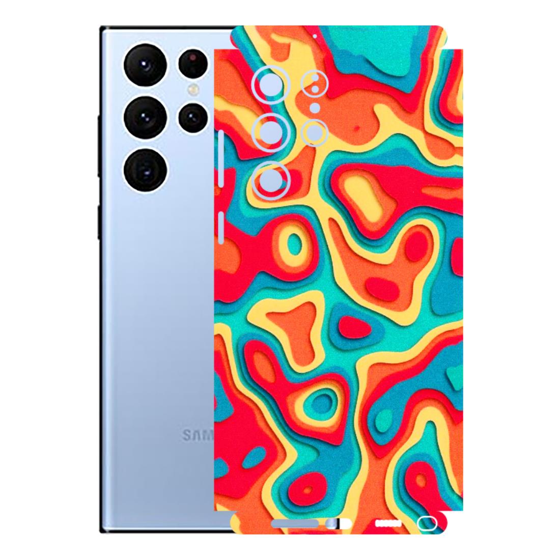 Samsung A/S Series Phone Skins (All Models) - Abstract Swirl - 3D Embossed Finish (L-150) Samsung Galaxy S22 Ultra