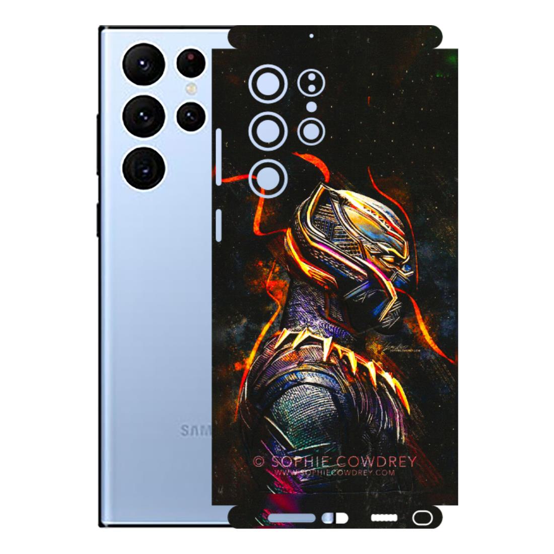 Samsung A/S Series Phone Skins (All Models) - Black Panther - 3D Embossed Finish (L-190) Samsung Galaxy S22 Ultra