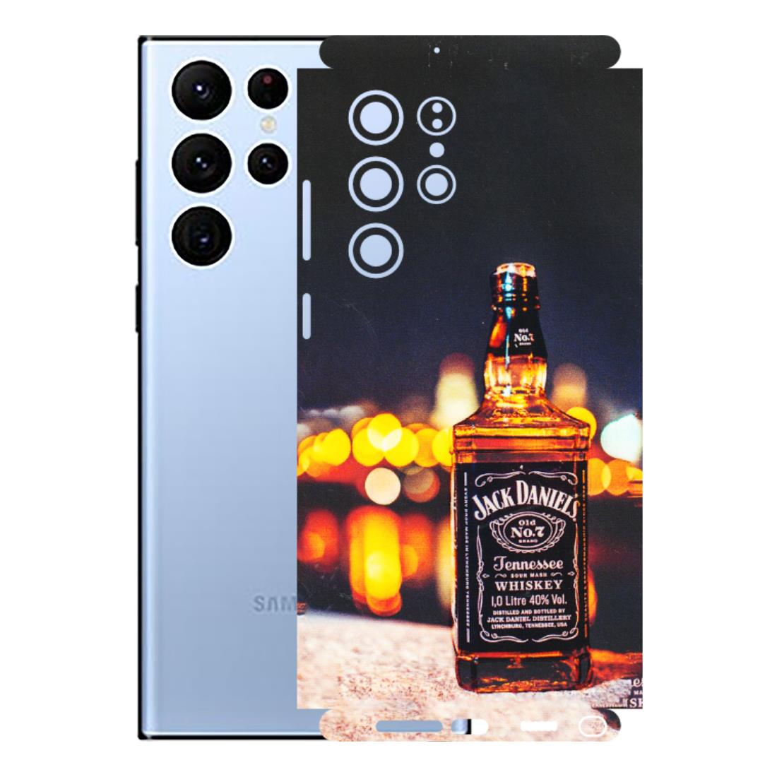 Samsung A/S Series Phone Skins (All Models) - JD Whiskey Bottle - 3D Embossed Finish (L-20) Samsung Galaxy S22 Ultra