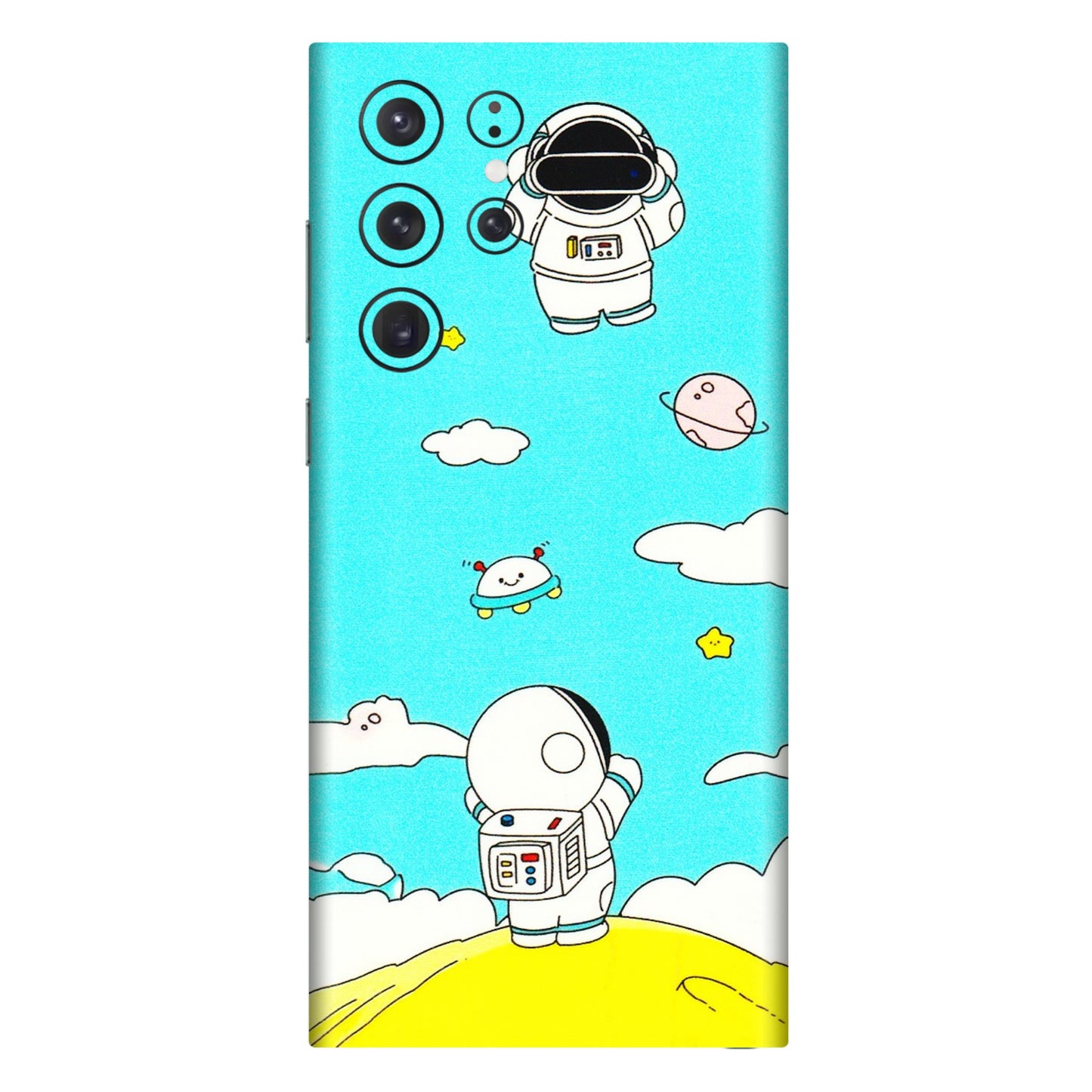 Samsung A/S Series Phone Skins (All Models) - Blue Skies Astro Float - 3D Embossed Finish (L-230) Samsung Galaxy S22 Ultra