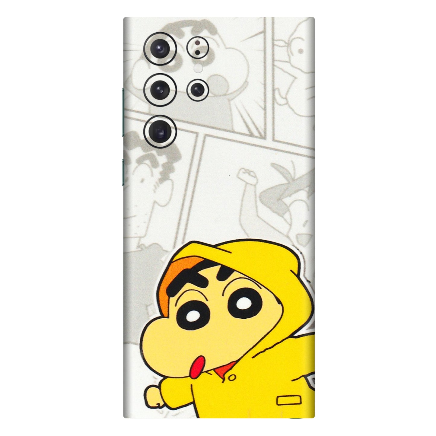Samsung A/S Series Phone Skins (All Models) - Yellow Shinchan Comic - 3D Embossed Finish (L-246) Samsung Galaxy S22 Ultra