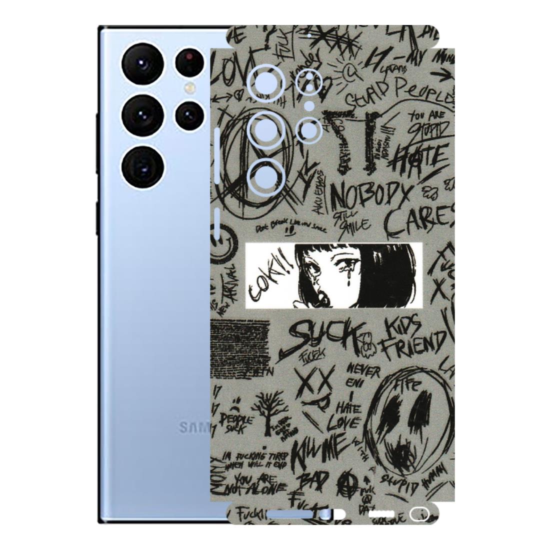 Samsung A/S Series Phone Skins (All Models) - Never Have Love Anime - 3D Embossed Finish (L-260) Samsung Galaxy S22 Ultra