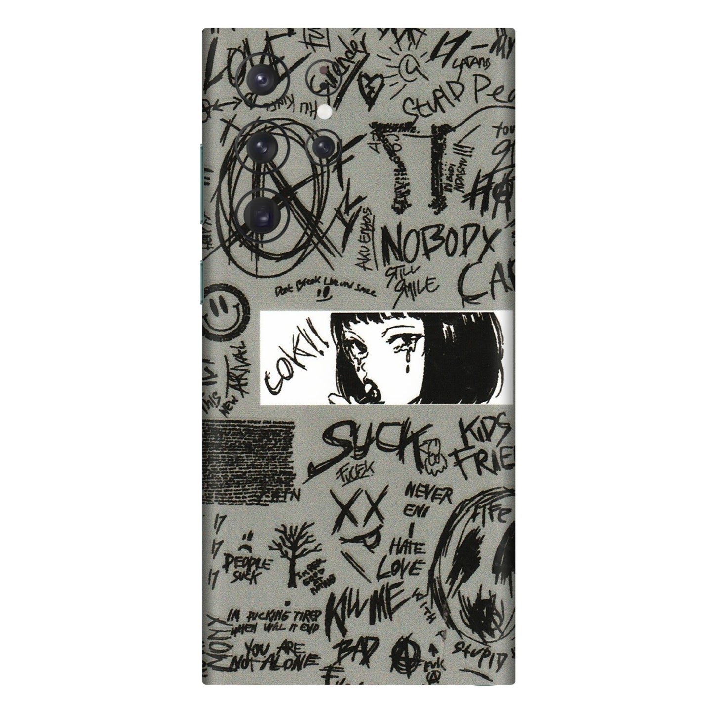 Samsung A/S Series Phone Skins (All Models) - Never Have Love Anime - 3D Embossed Finish (L-260) Samsung Galaxy S22 Ultra