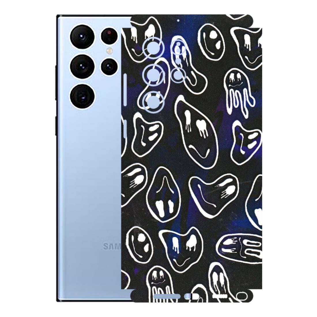 Samsung A/S Series Phone Skins (All Models) - Distorted Smileys - 3D Embossed Finish (L-92) Samsung Galaxy S22 Ultra