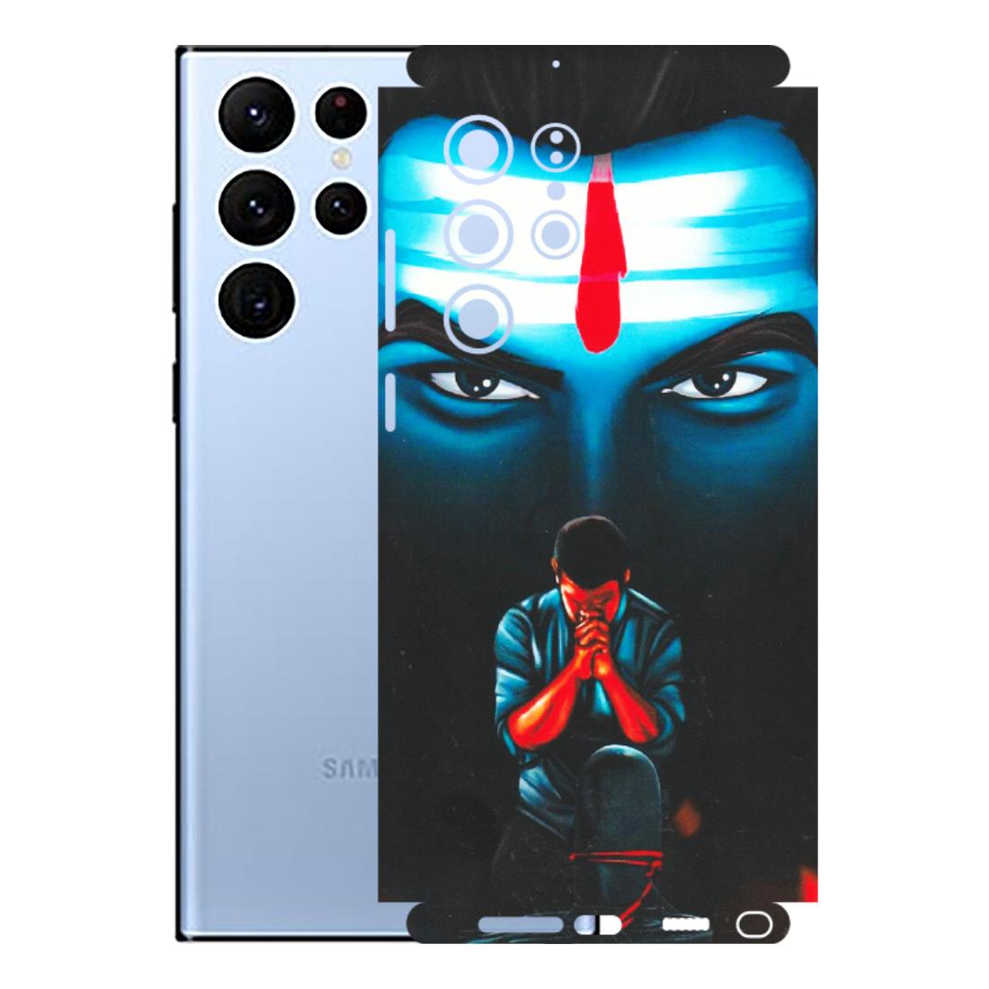 Samsung A/S Series Phone Skins (All Models) - Mahakal Bhakt - Matte Finish (M-112) Samsung Galaxy S22 Ultra