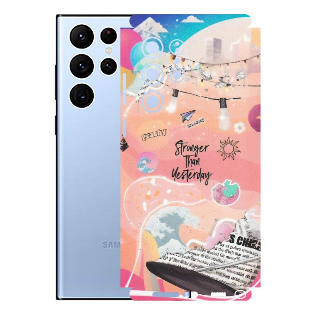 Samsung A/S Series Phone Skins (All Models) - Stronger Then Yesterday - Matte Finish (M-128) Samsung Galaxy S22 Ultra