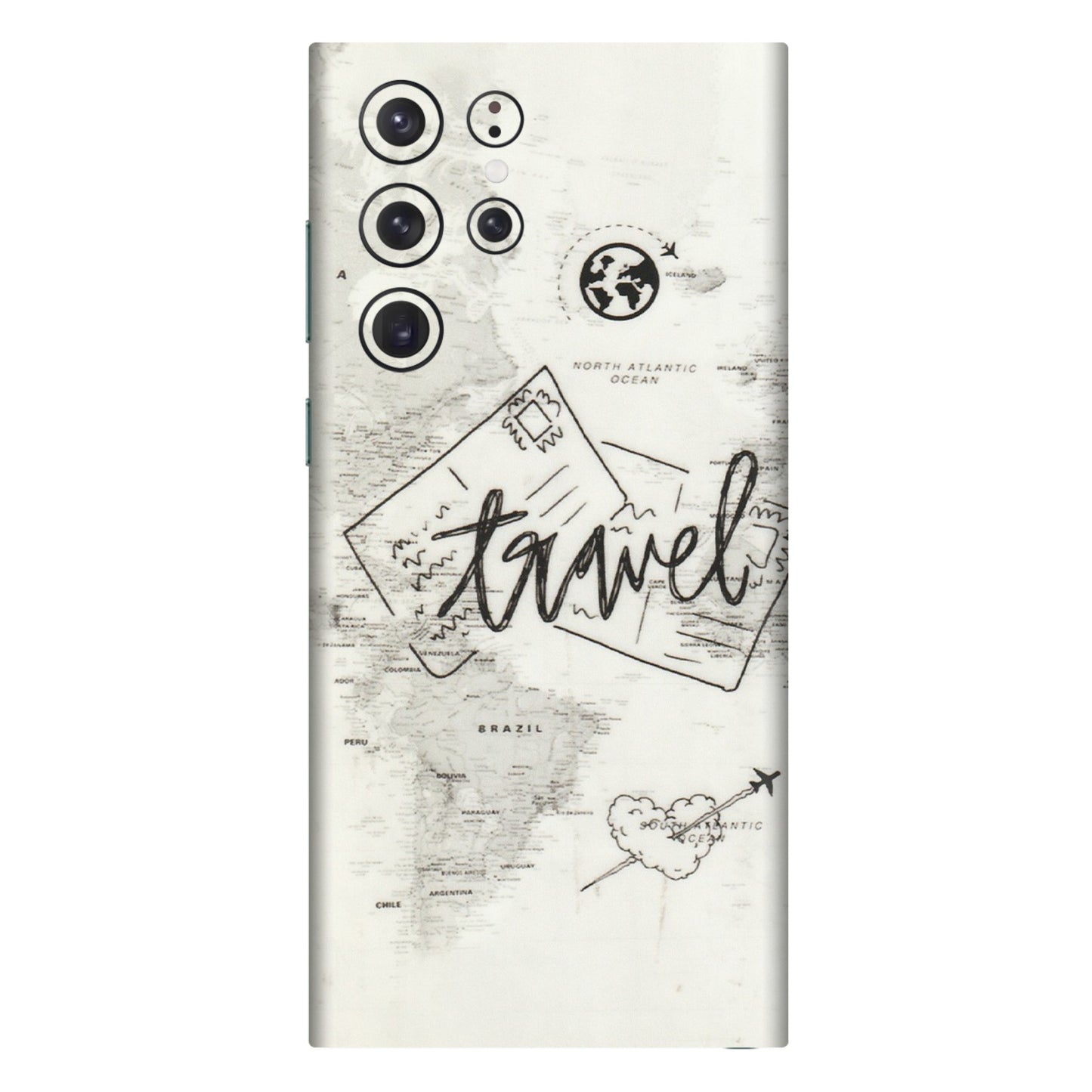 Samsung A/S Series Phone Skins (All Models) - Travel Ticket - Transparent Finish (T-06) Samsung Galaxy S22 Ultra