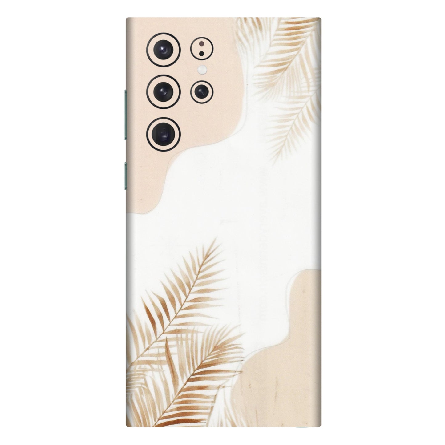 Samsung A/S Series Phone Skins (All Models) - Gold Petals Abstract - Transparent Finish (T-08) Samsung Galaxy S22 Ultra