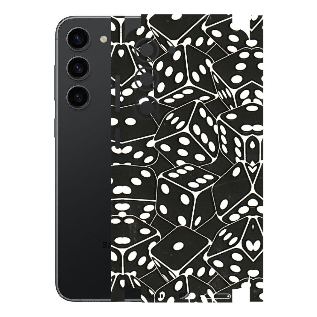 Samsung A/S Series Phone Skins (All Models) - Big Black Dices - 3D Embossed Finish (L-106) Samsung Galaxy S23 (5G)