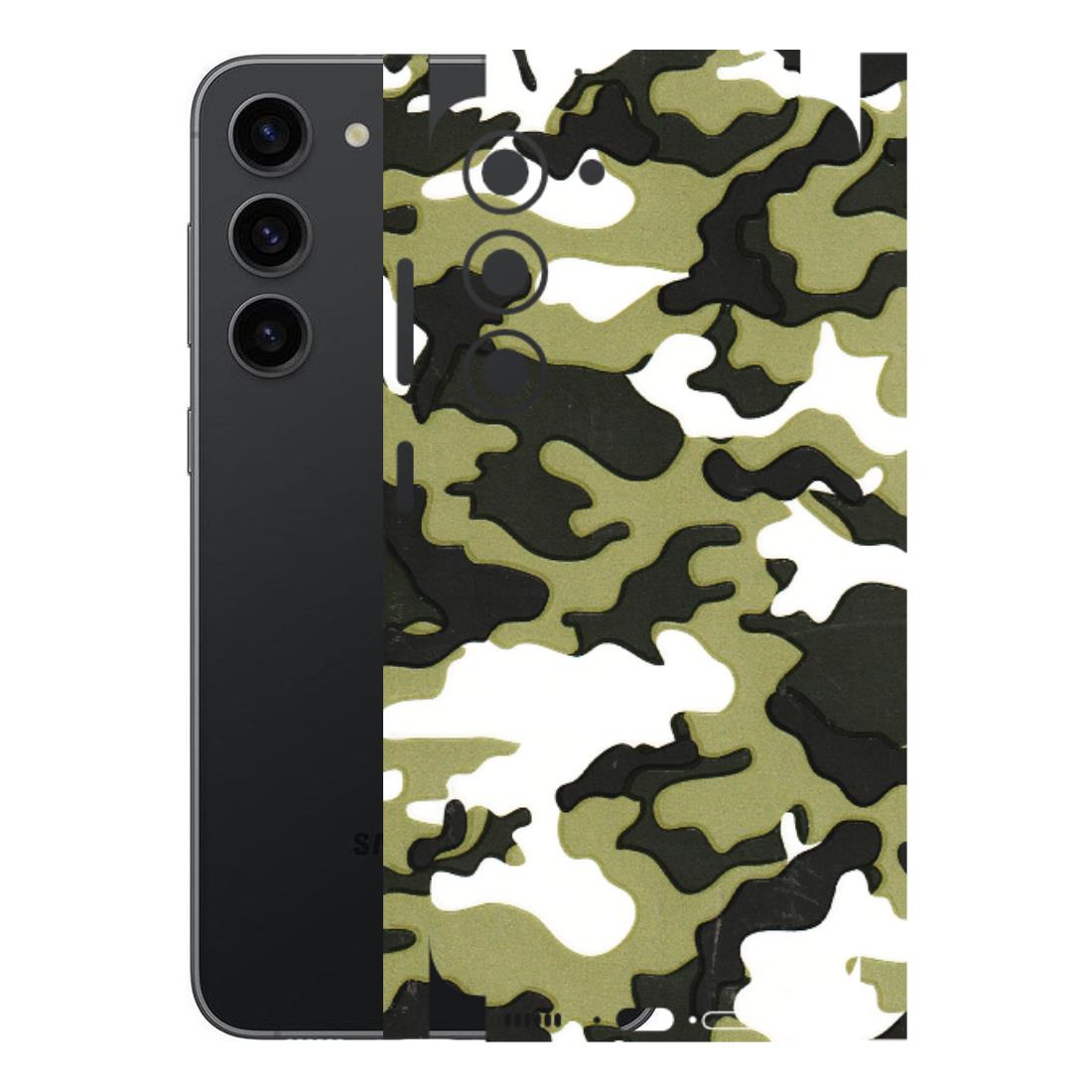 Samsung A/S Series Phone Skins (All Models) - Camouflages White And Green - 3D Embossed Finish (L-243) Samsung Galaxy S23 (5G)