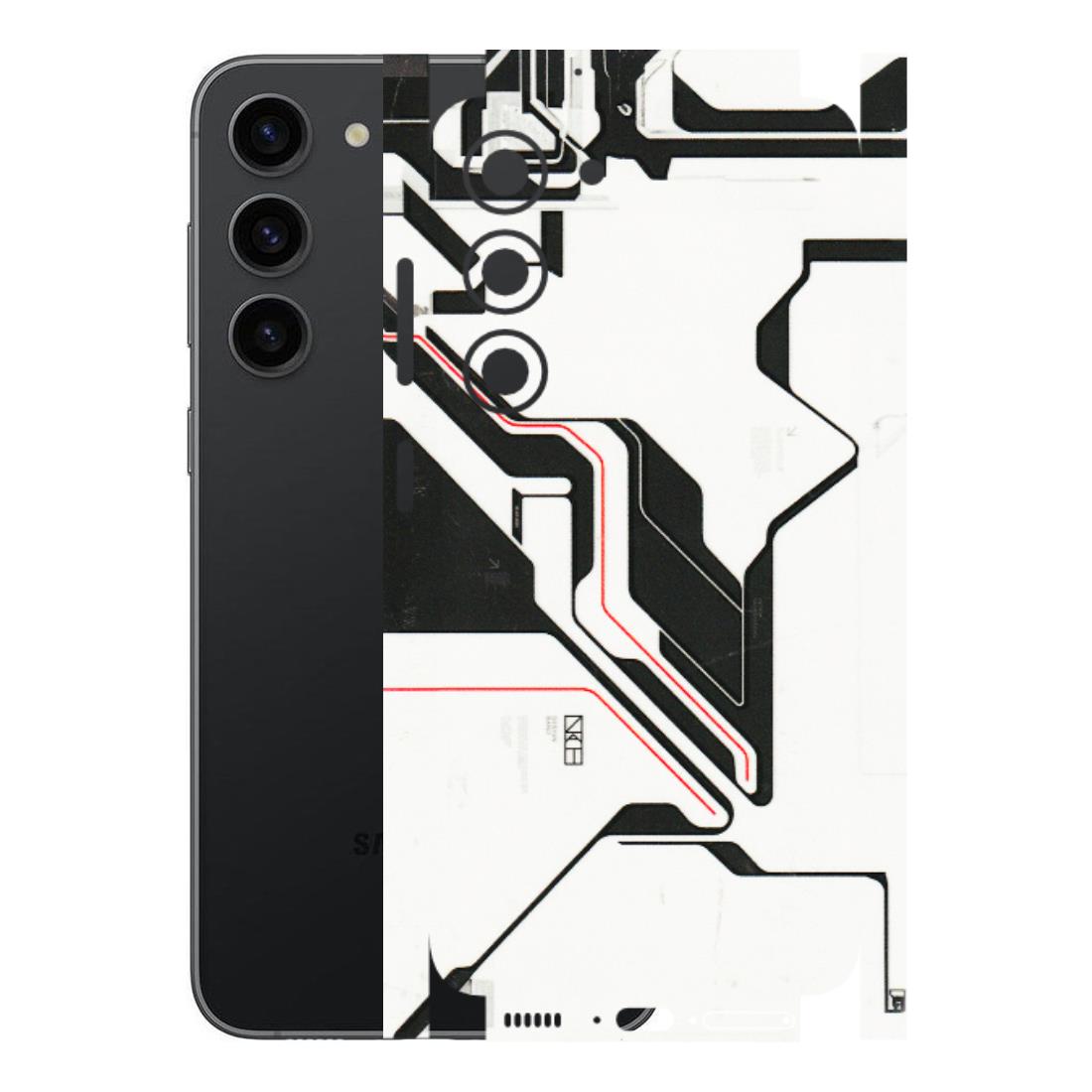 Samsung A/S Series Phone Skins (All Models) - White Techy Logo - 3D Embossed Finish (L-312) Samsung Galaxy S23 (5G)