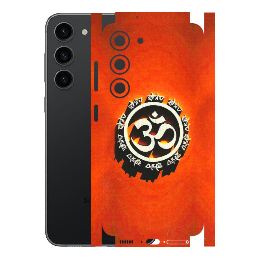 Samsung A/S Series Phone Skins (All Models) - Aum Shiv Orange - 3D Embossed Finish (L-32) Samsung Galaxy S23 (5G)