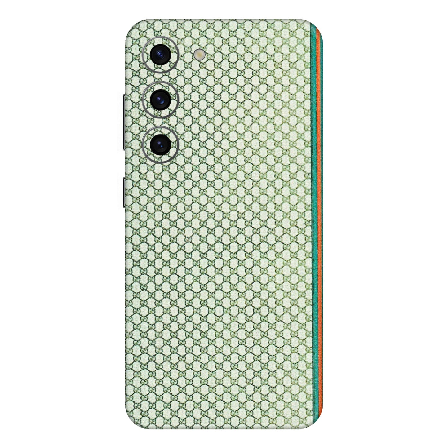 Samsung A/S Series Phone Skins (All Models) - Gucci Fabric Pattern - 3D Embossed Finish (L-73) Samsung Galaxy S23 (5G)