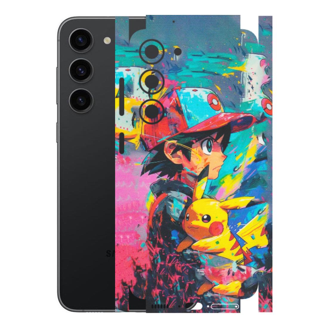 Samsung A/S Series Phone Skins (All Models) - Ash & Pikachu - Matte Finish (M-26) Samsung Galaxy S23 (5G)