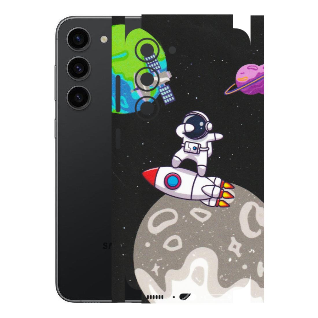 Samsung A/S Series Phone Skins (All Models) - Astronaut Vibing Toon Running - Matte Finish (M-39) Samsung Galaxy S23 (5G)