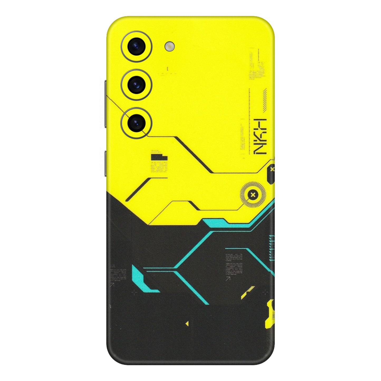 Samsung A/S Series Phone Skins (All Models) - Black Yellow Technica - Matte Finish (M-53) Samsung Galaxy S23 (5G)