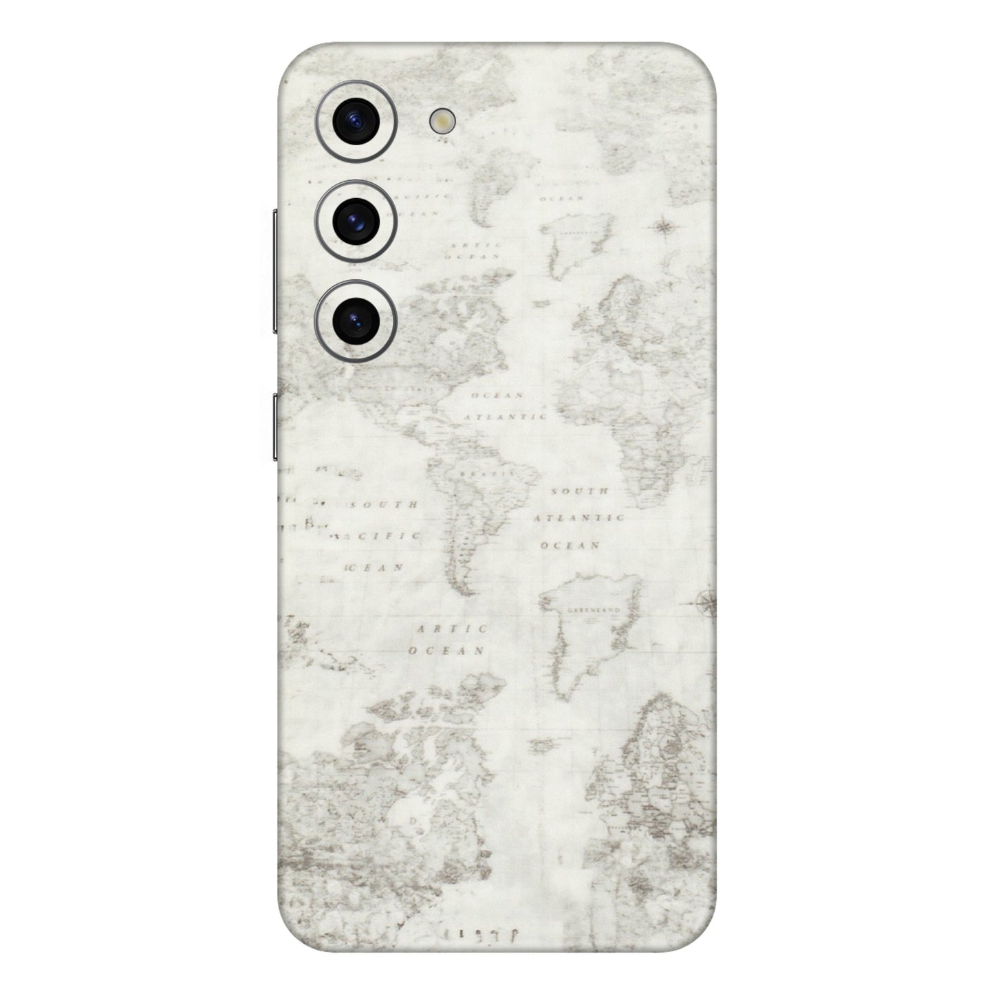 Samsung A/S Series Phone Skins (All Models) - World Travel Map - Transparent Finish (T-04) Samsung Galaxy S23 (5G)