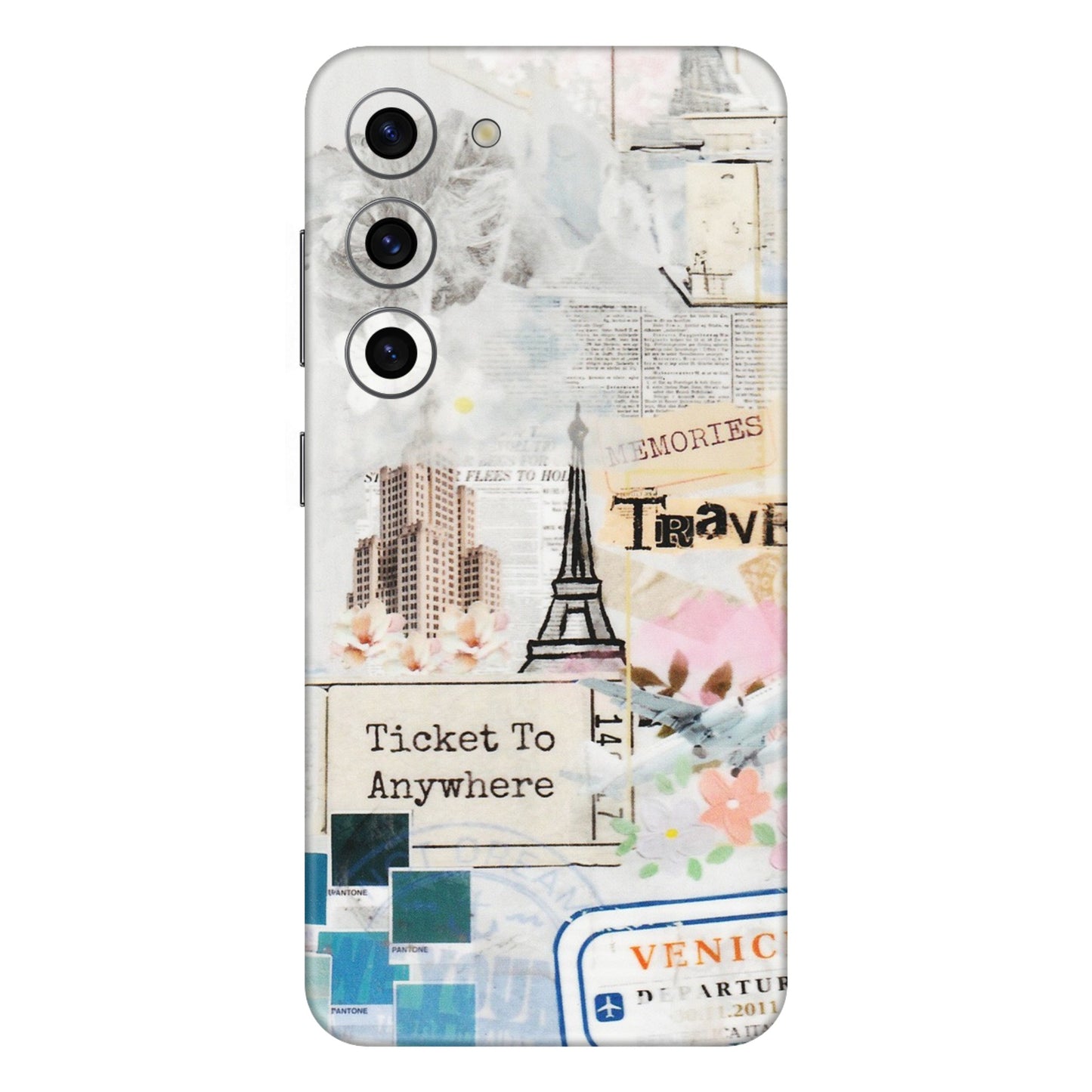 Samsung A/S Series Phone Skins (All Models) - Travel Memories - Transparent Finish (T-09) Samsung Galaxy S23 (5G)