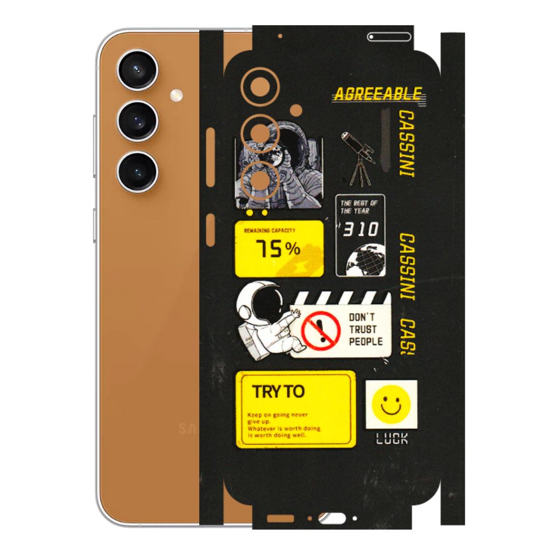Samsung A/S Series Phone Skins (All Models) - Black Cassini - 3D Embossed Finish (L-161) Samsung Galaxy S23 FE (5G)