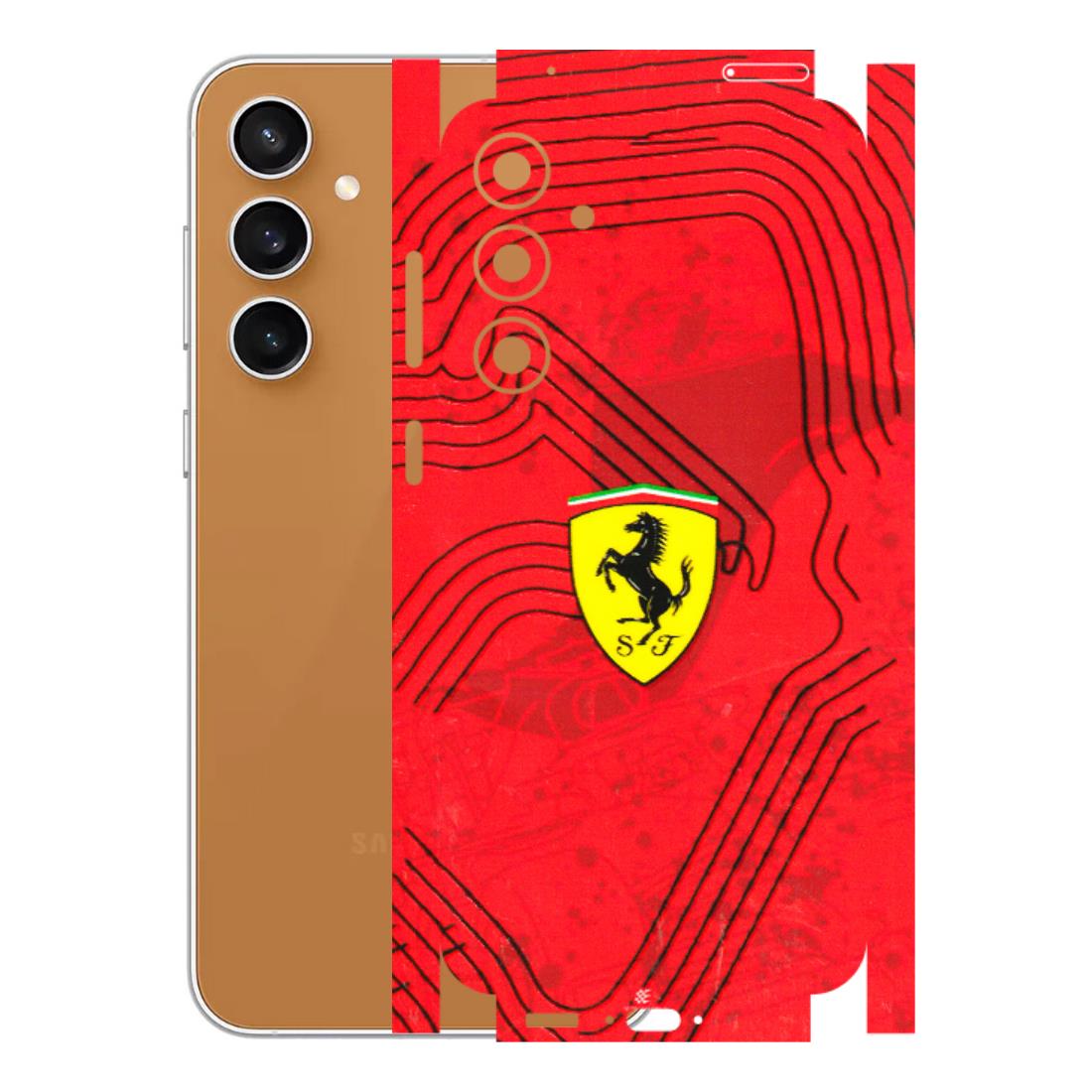 Samsung A/S Series Phone Skins (All Models) - Red Ferrari Logo Stylish - 3D Embossed Finish (L-238) Samsung Galaxy S23 FE (5G)