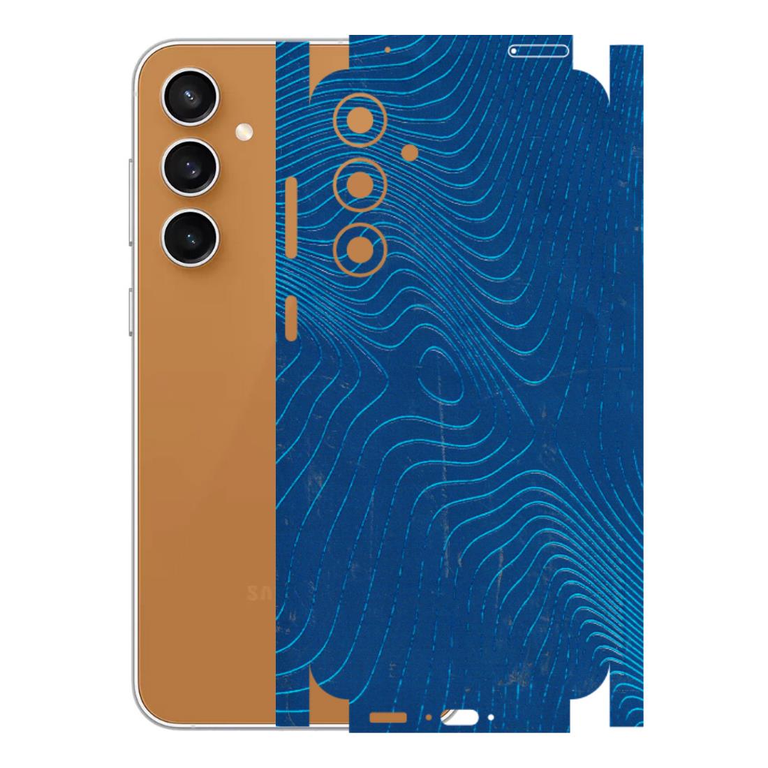 Samsung A/S Series Phone Skins (All Models) - Abstract Blue Line Map - 3D Embossed Finish (L-272) Samsung Galaxy S23 FE (5G)