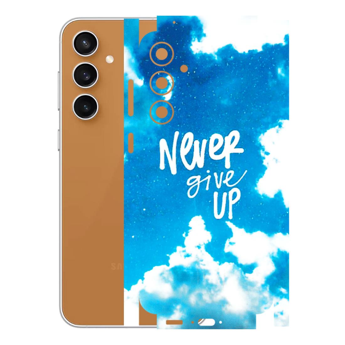 Samsung A/S Series Phone Skins (All Models) - Never Give Up - 3D Embossed Finish (L-279) Samsung Galaxy S23 FE (5G)