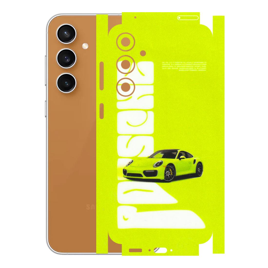 Samsung A/S Series Phone Skins (All Models) - Lime Green Porche - 3D Embossed Finish (L-30) Samsung Galaxy S23 FE (5G)