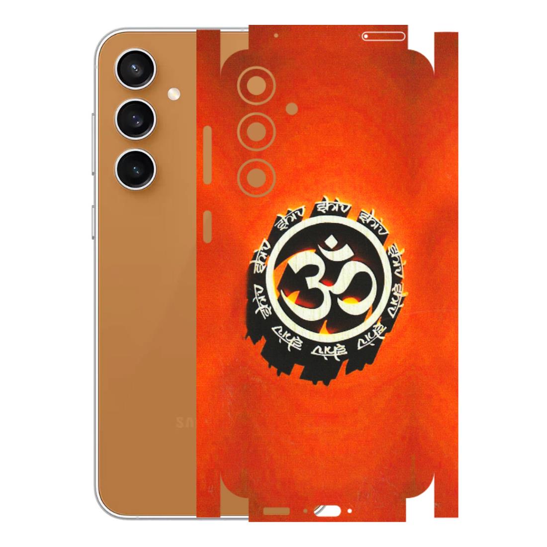 Samsung A/S Series Phone Skins (All Models) - Aum Shiv Orange - 3D Embossed Finish (L-32) Samsung Galaxy S23 FE (5G)