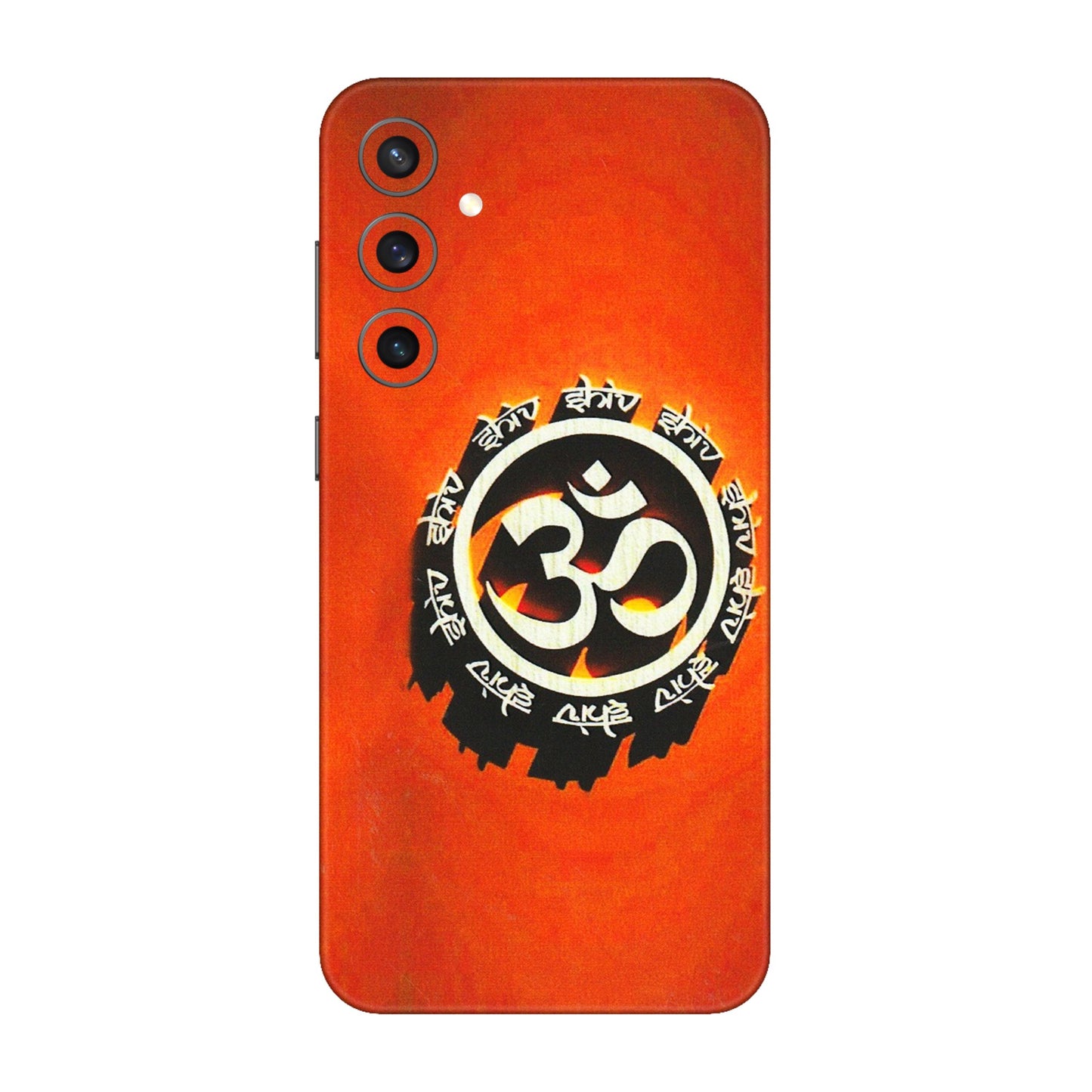 Samsung A/S Series Phone Skins (All Models) - Aum Shiv Orange - 3D Embossed Finish (L-32) Samsung Galaxy S23 FE (5G)