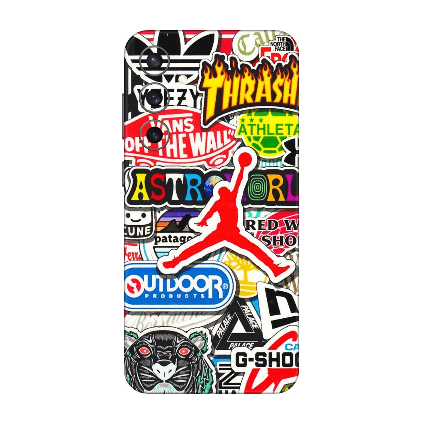Samsung A/S Series Phone Skins (All Models) - Multi Brands Sticker Graffiti - 3D Embossed Finish (L-37) Samsung Galaxy S23 FE (5G)