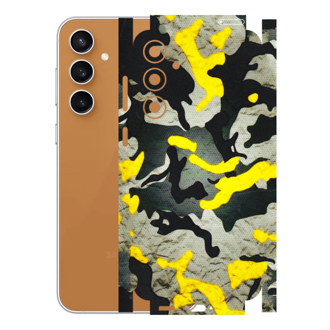 Samsung A/S Series Phone Skins (All Models) - Yellow Camouflage - 3D Embossed Finish (L-61) Samsung Galaxy S23 FE (5G)