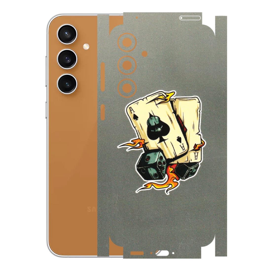 Samsung A/S Series Phone Skins (All Models) - Grey Cards Of Ace - 3D Embossed Finish (L-77) Samsung Galaxy S23 FE (5G)