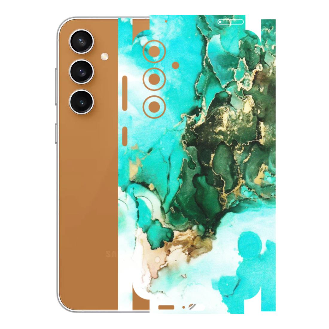 Samsung A/S Series Phone Skins (All Models) - The Blue Gold Marble - Matte Finish (M-124) Samsung Galaxy S23 FE (5G)