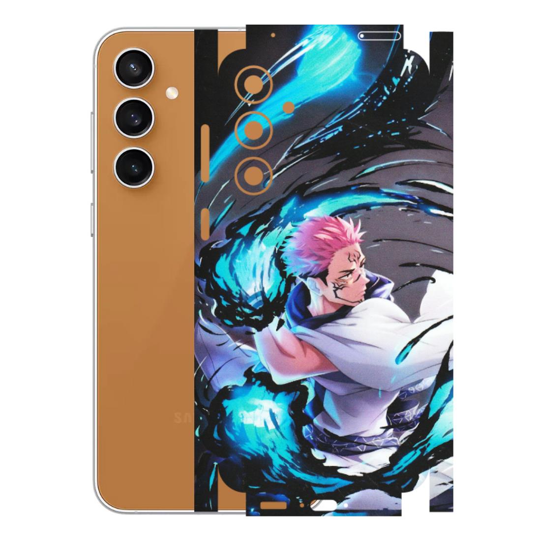 Samsung A/S Series Phone Skins (All Models) - New Jujutsu Kaisen Grey Blue Anime - Matte Finish (M-127) Samsung Galaxy S23 FE (5G)
